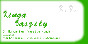 kinga vaszily business card